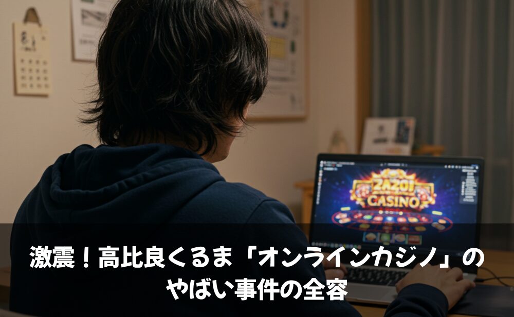 激震！高比良くるま「オンラインカジノ」のやばい事件の全容