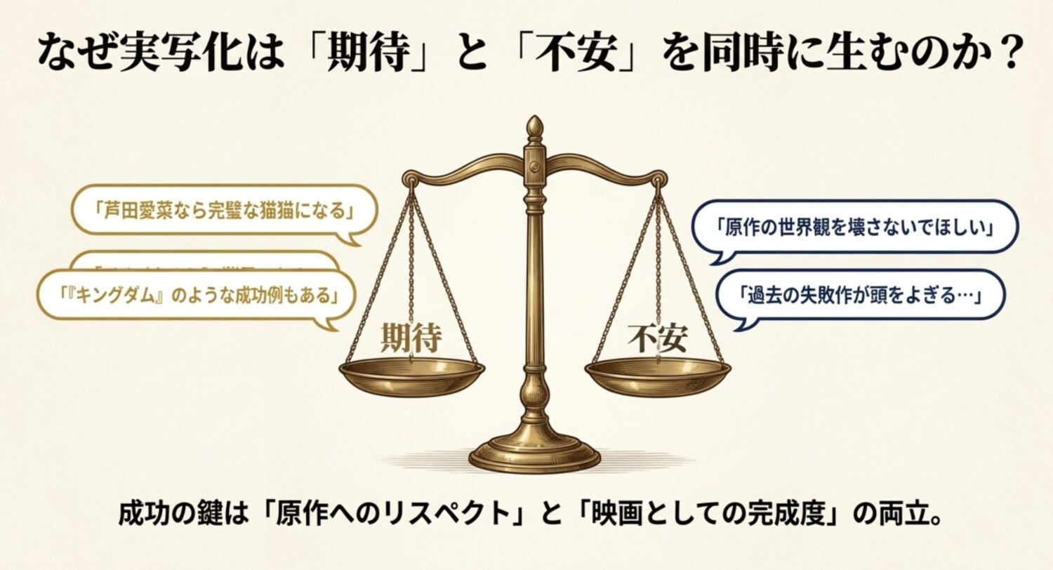 なぜ人気作品の実写化は賛否両論になるのか