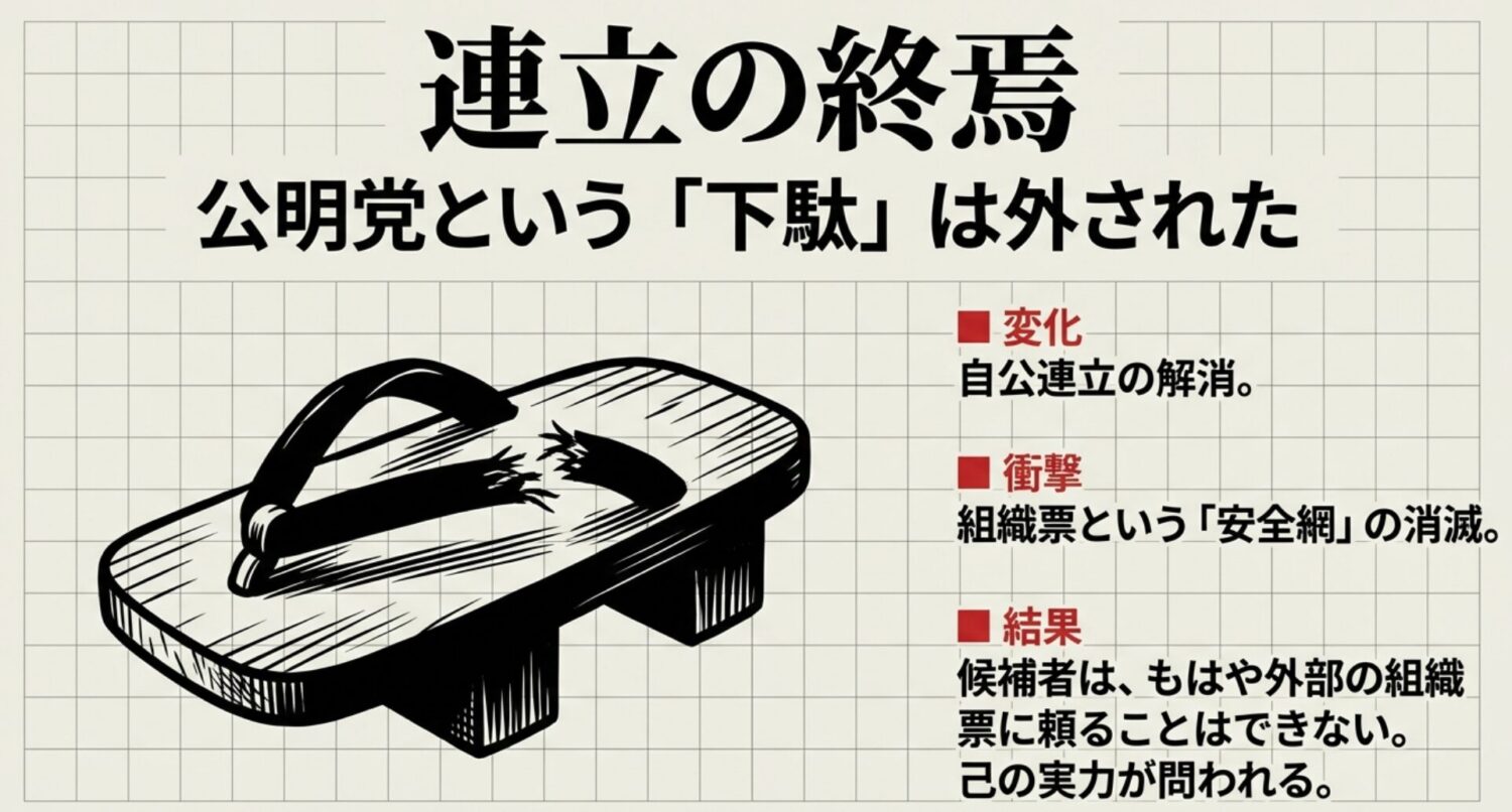 「公明党の連立離脱」がもたらす自民党候補への衝撃