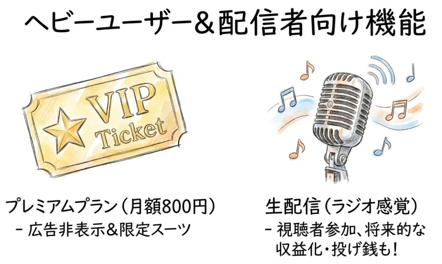 月800円のプレミアムプランも存在する