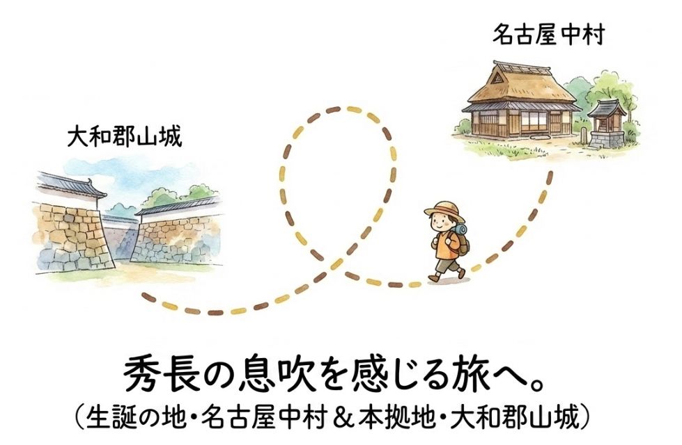 秀長ゆかりの地を訪ねる 大和郡山城と名古屋中村