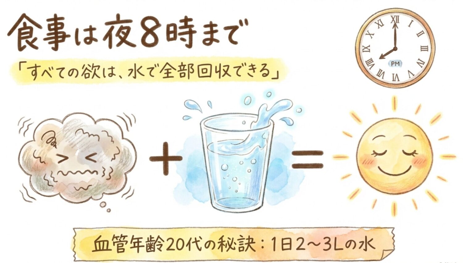 驚愕の食事管理！「全ての欲は水で回収できる」