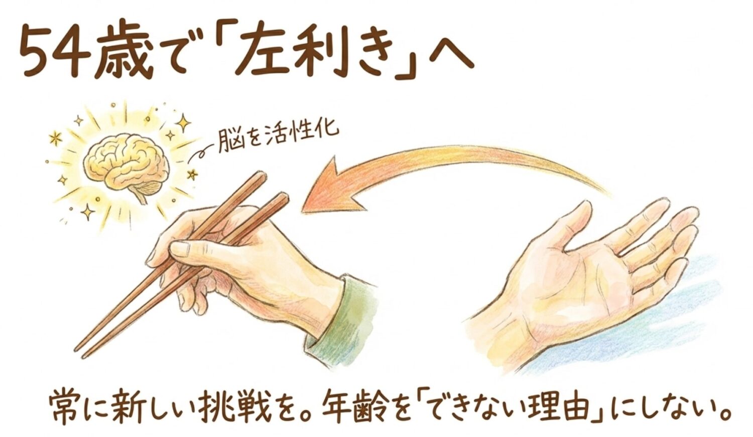 「右利きから左利きへ」脳も体もアップデートし続ける