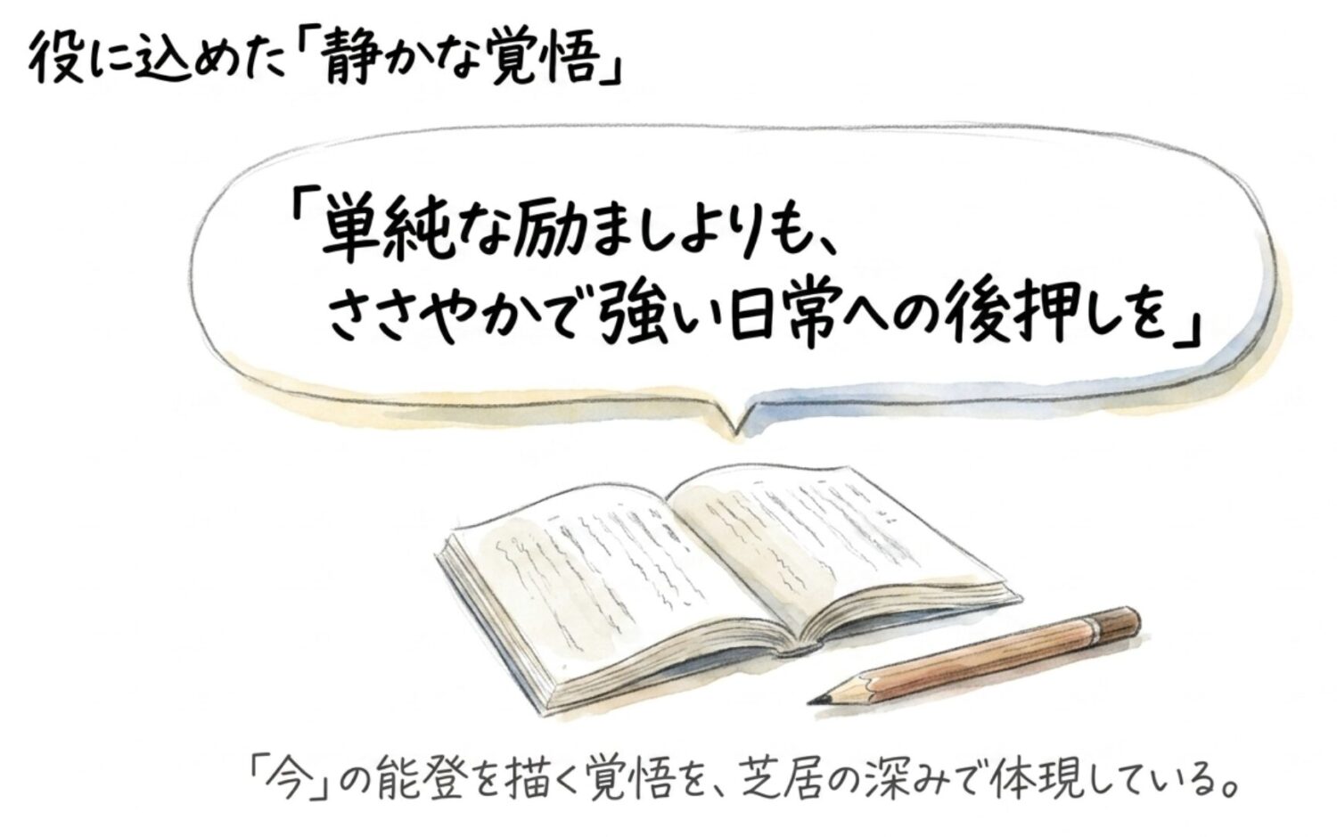 「ささやかで強い日常への後押し」役への言葉