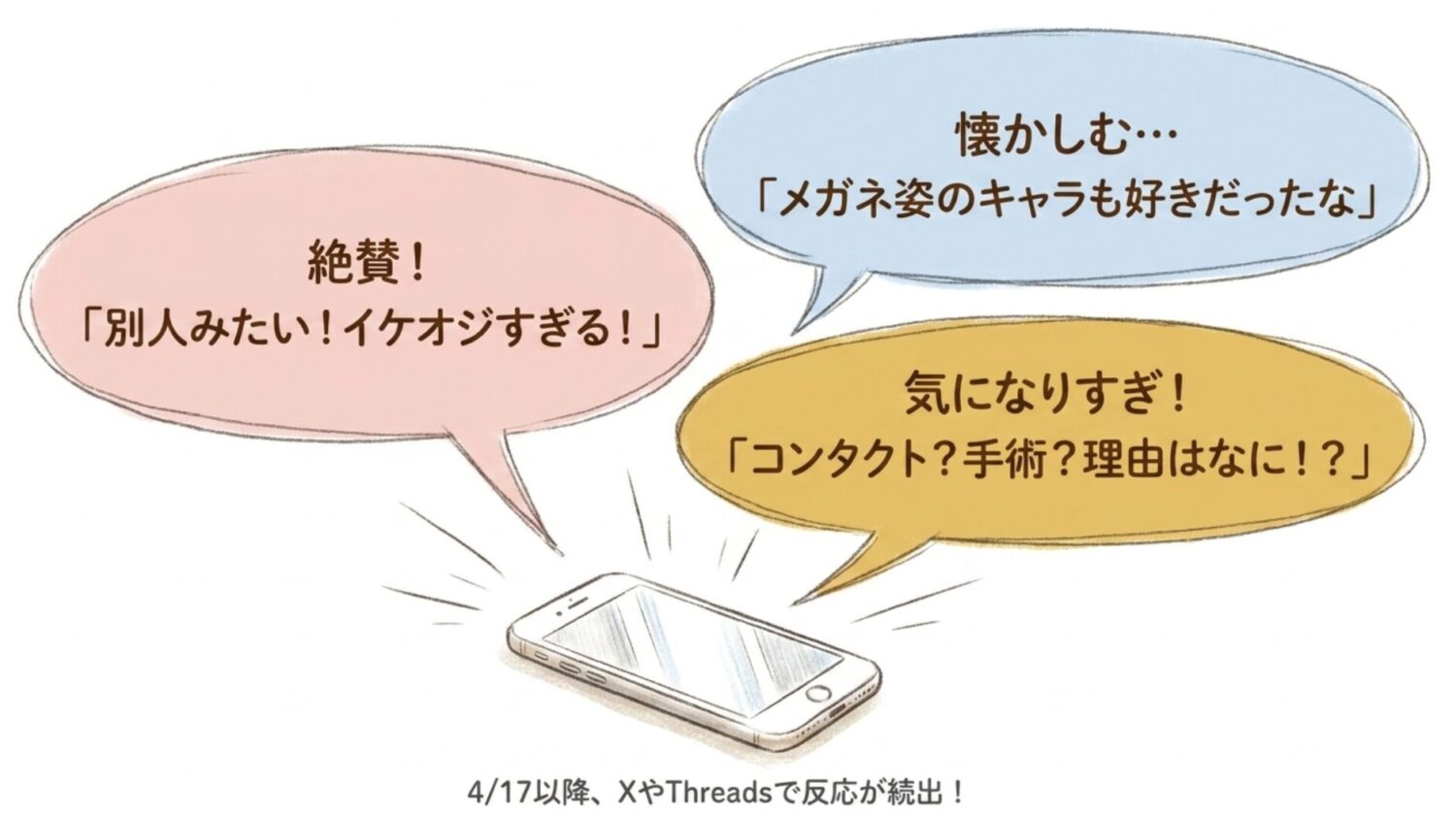 メガネなし姿へのSNS・視聴者の反応まとめ