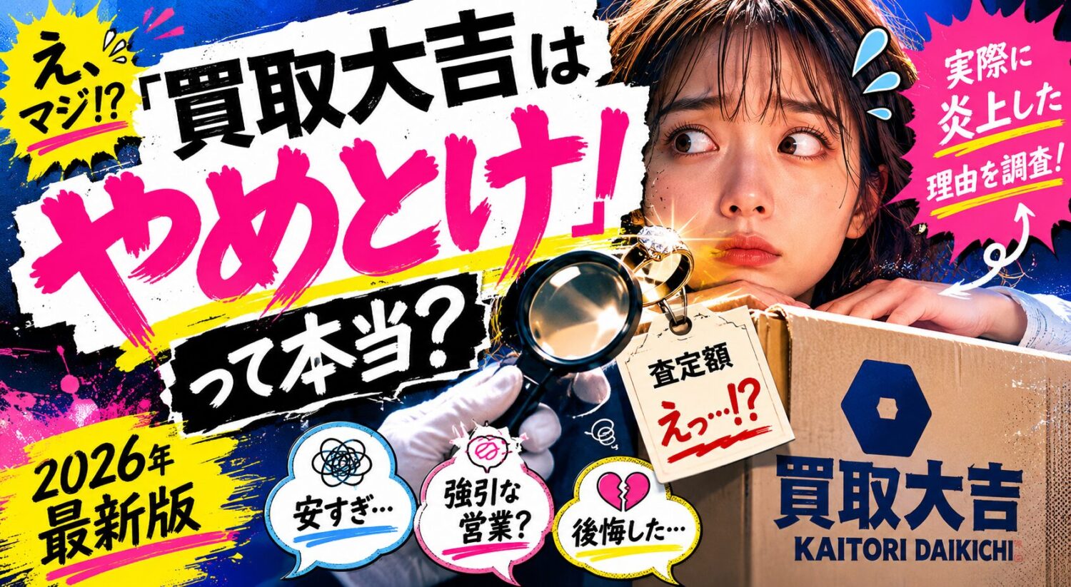 「買取大吉はやめとけ」炎上理由を全部調べたら、意外な結論が出てきた【2026年】