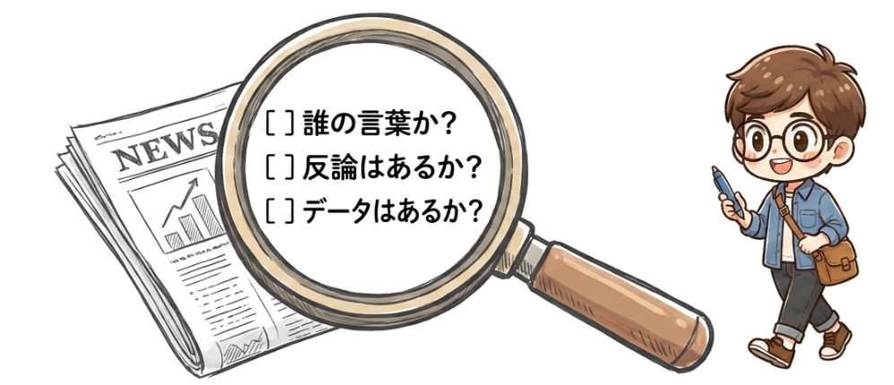 読者として意識すべきチェックポイントは3つ