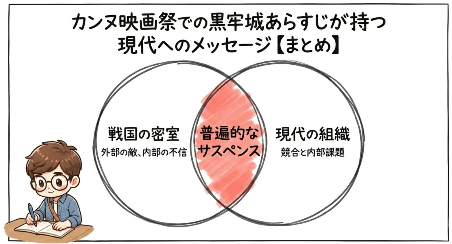 カンヌ映画祭での黒牢城あらすじが持つ現代へのメッセージ【まとめ】