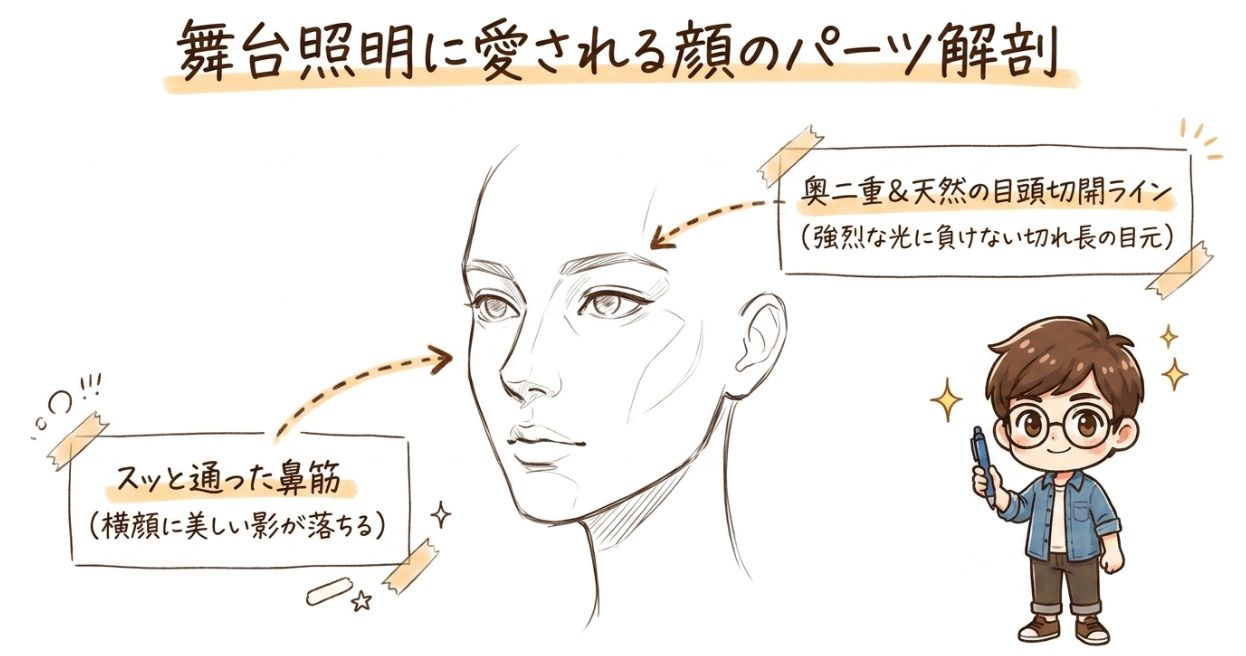 目力・鼻筋・眉、歌舞伎役者に多い顔のパーツ