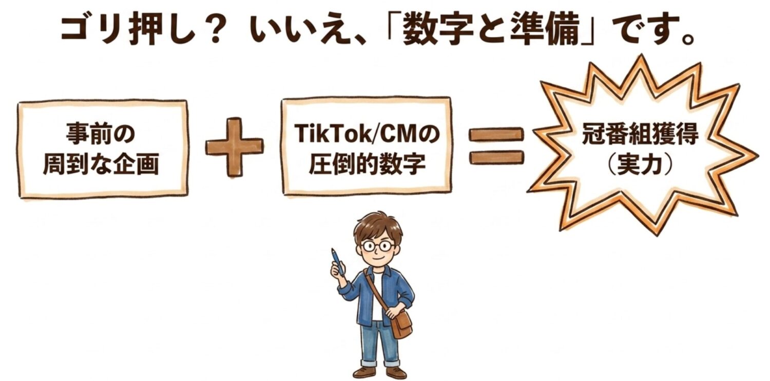ゴリ押し?いいえ、数字と準備です