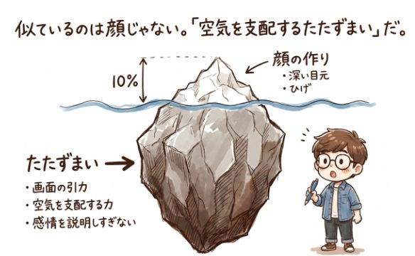 顔より"たたずまい"が似ている、という話