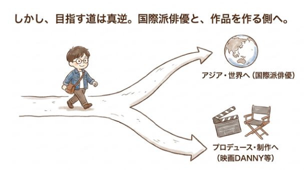 目指す道は真逆