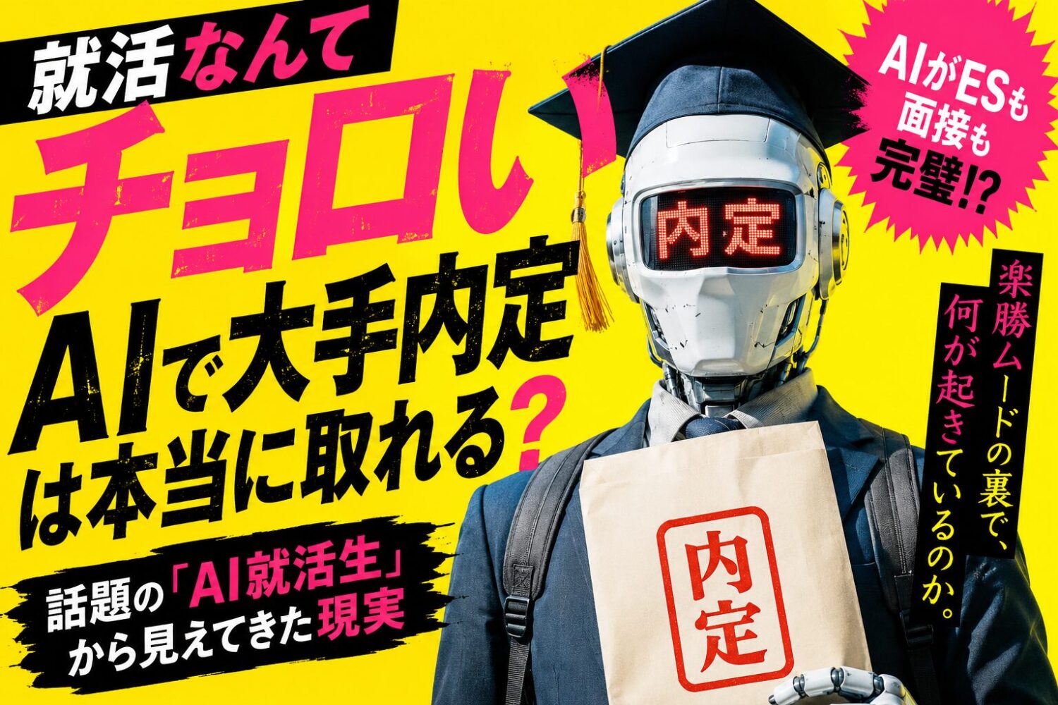 【就活なんてチョロい】AIで大手内定は本当に取れる?話題の「AI就活生」から見えてきた現実