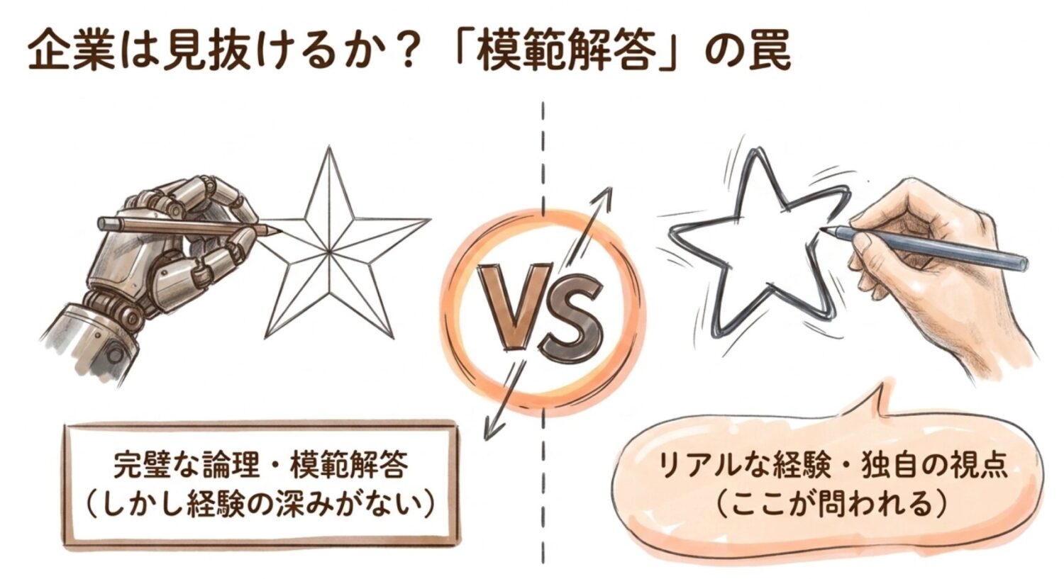 企業は見抜けるか「模範解答」の罠