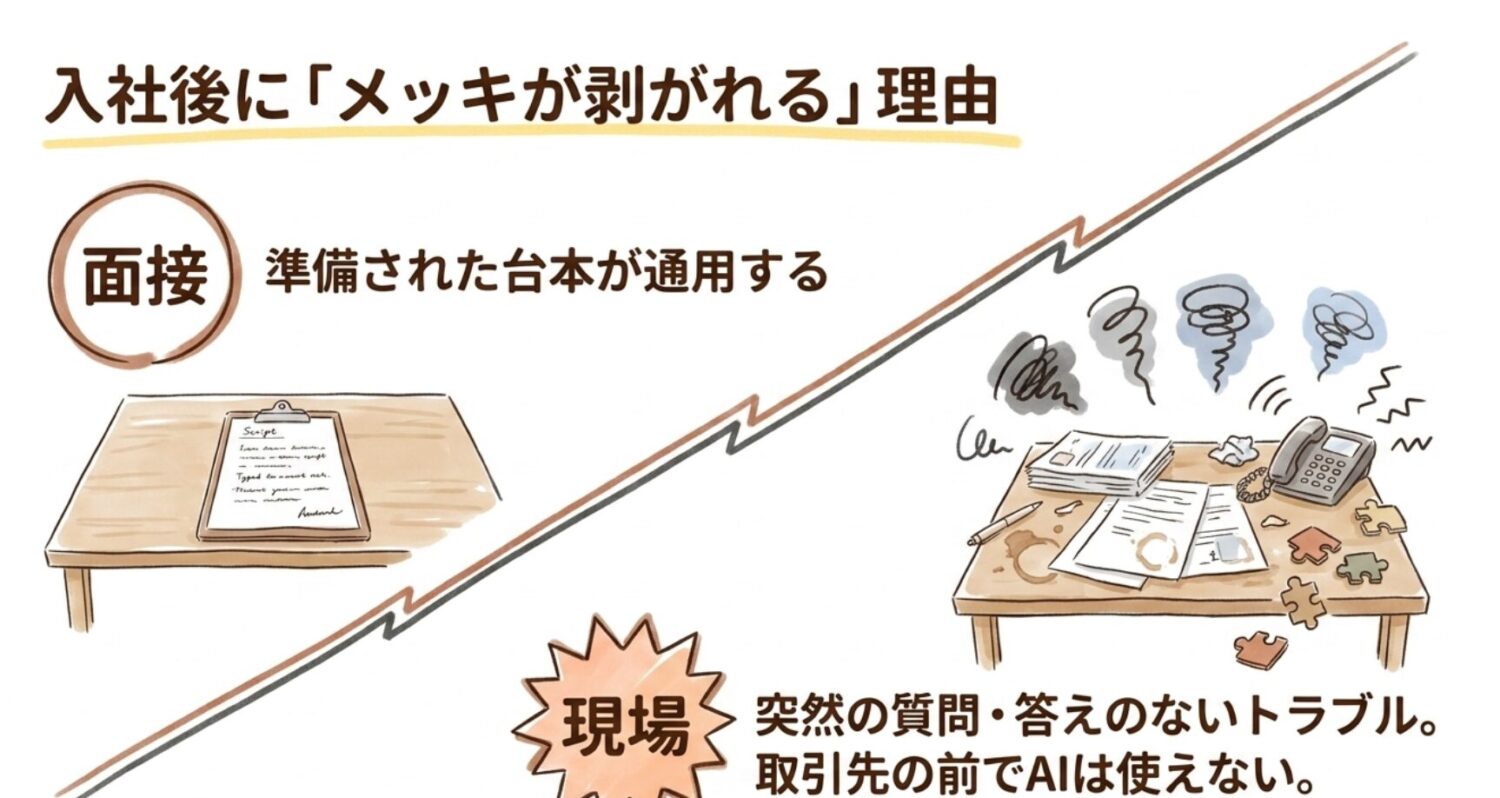 入社後にメッキが剥がれる理由