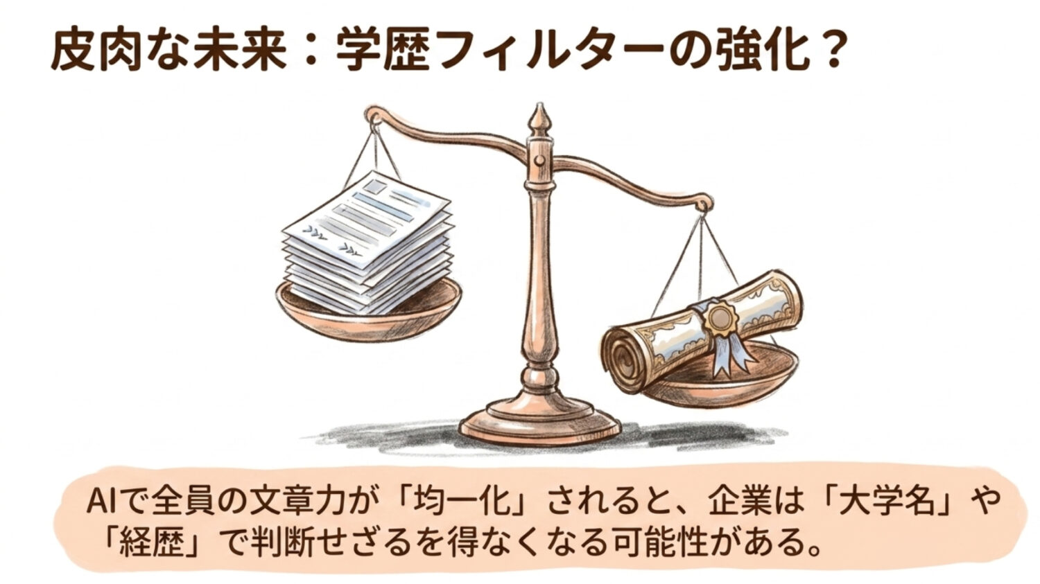 皮肉な未来:学歴フィルターの強化