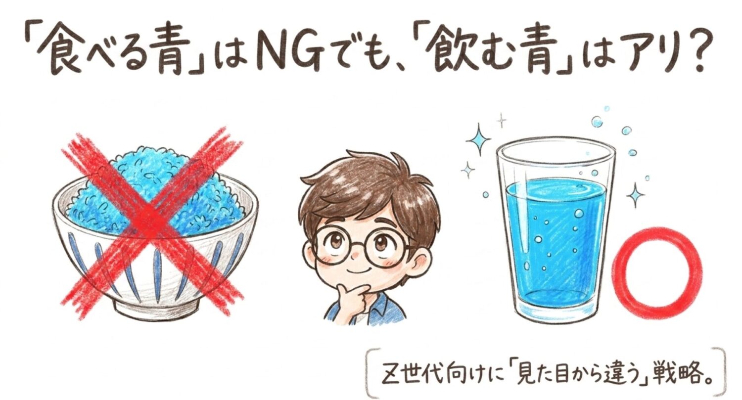 食べる青はNGでも飲む青はあり?