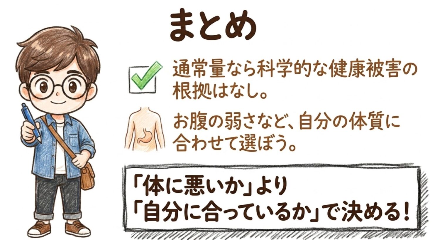 体に悪いかより、自分に合っているかで決める