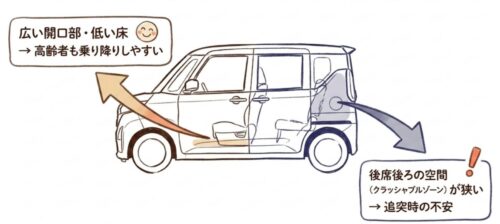 「乗り降りしやすい」と「安全性が心配」は、実は矛盾しない
