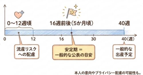 妊娠何か月を公表しないのはなぜ？