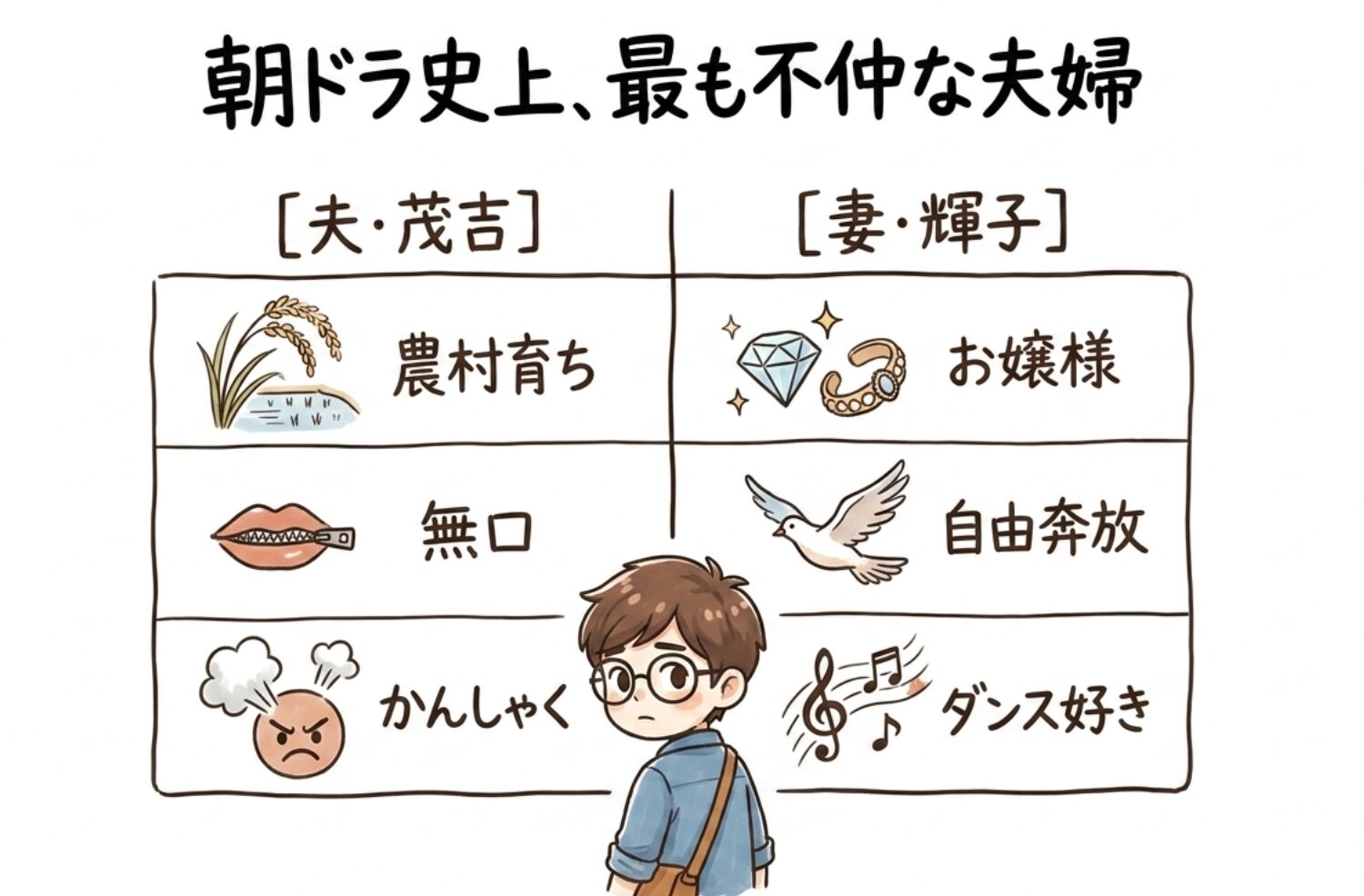朝ドラ史上、最も不仲な夫婦
