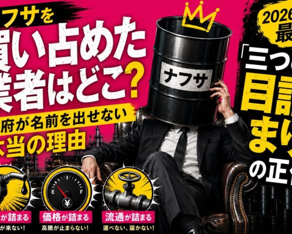 ナフサを買い占めた業者はどこ?政府が名前を出せない本当の理由と「三つの目詰まり」の正体【2026年最新】