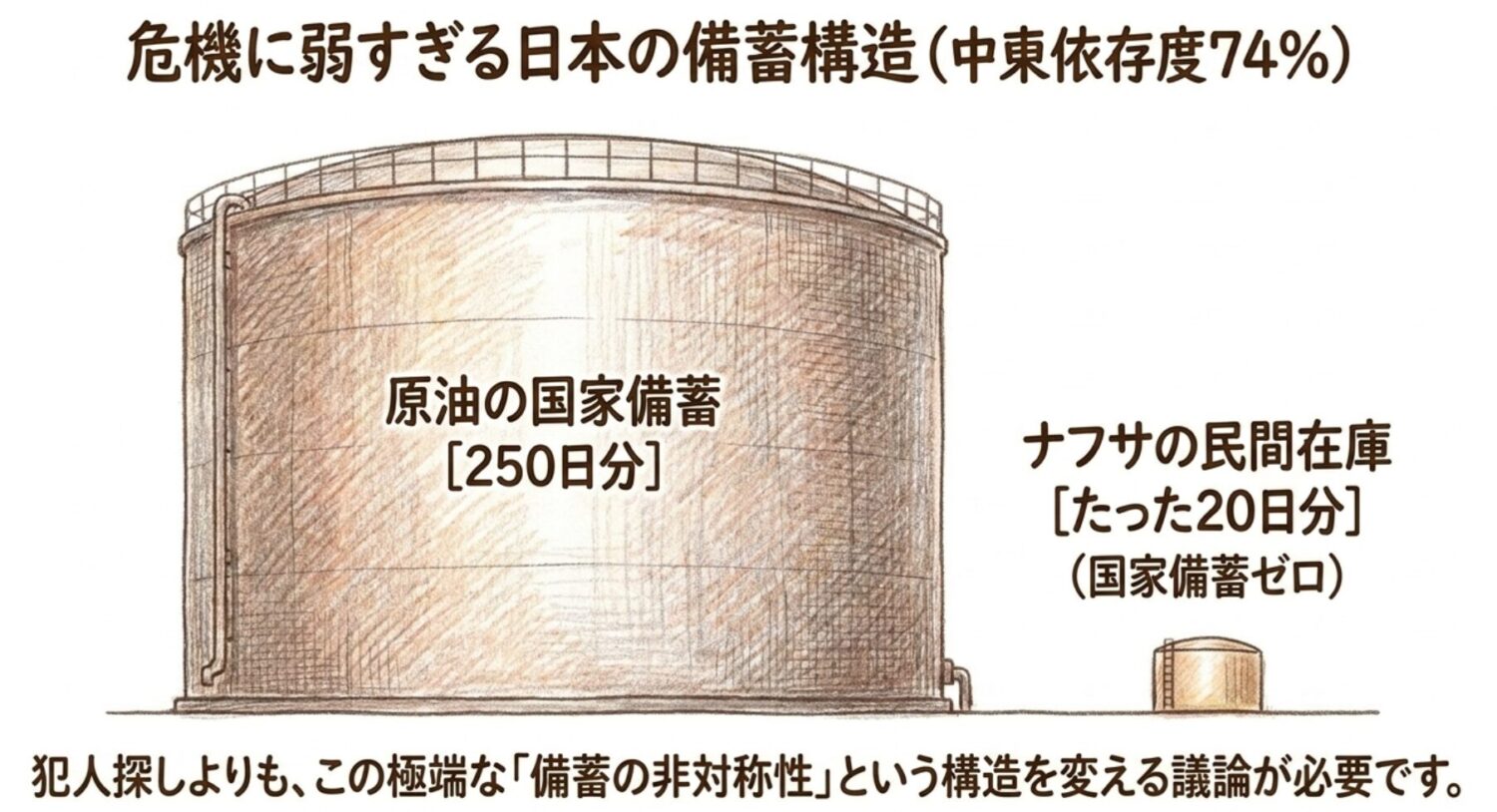 危機に弱すぎる日本の備蓄構造