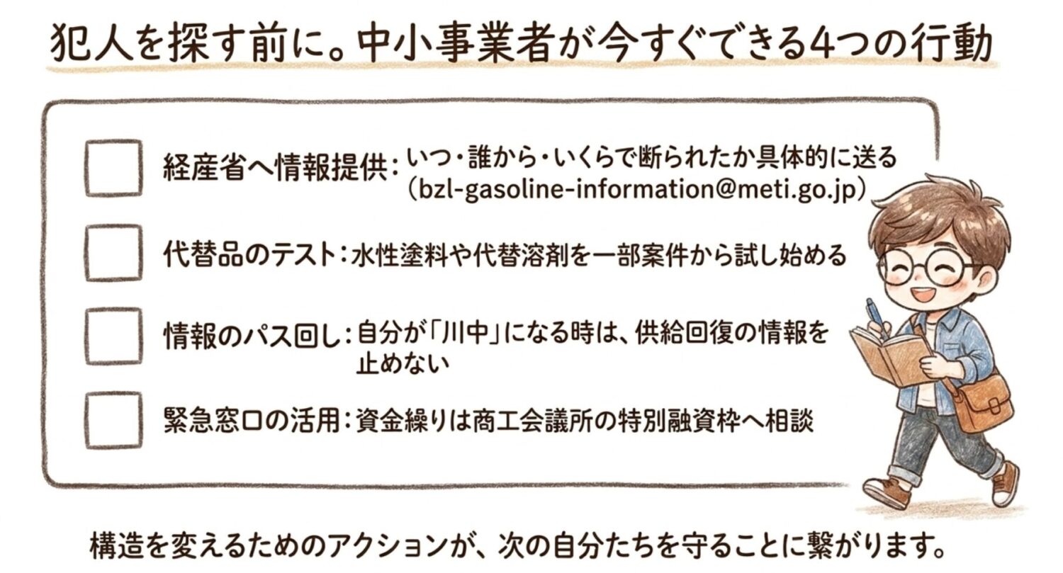 中小事業者が今すぐできる4つの行動