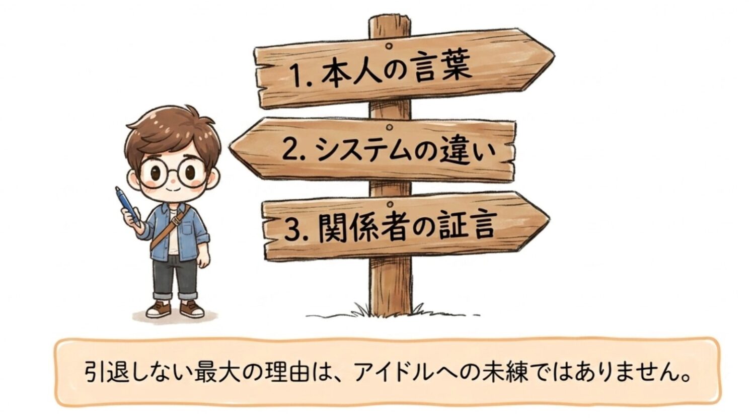 引退しない３つの根拠