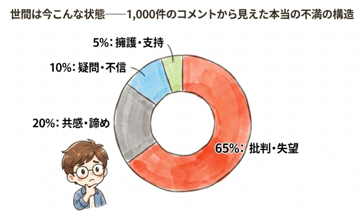 世間は今こんな状態　1000件のコメントから見えた本当の不満の構造