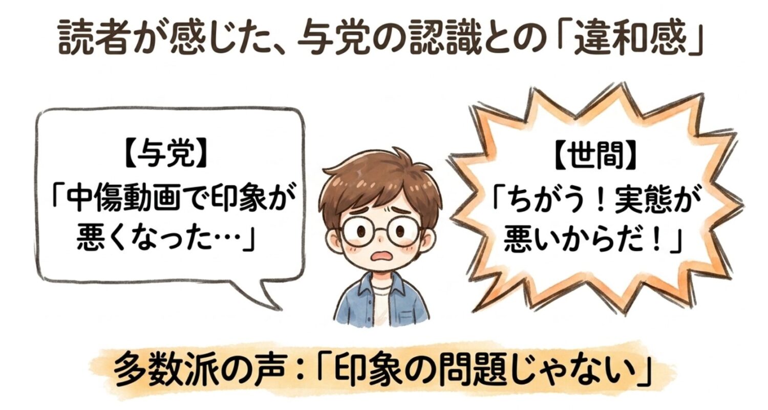 多数派の声：印象の問題じゃない