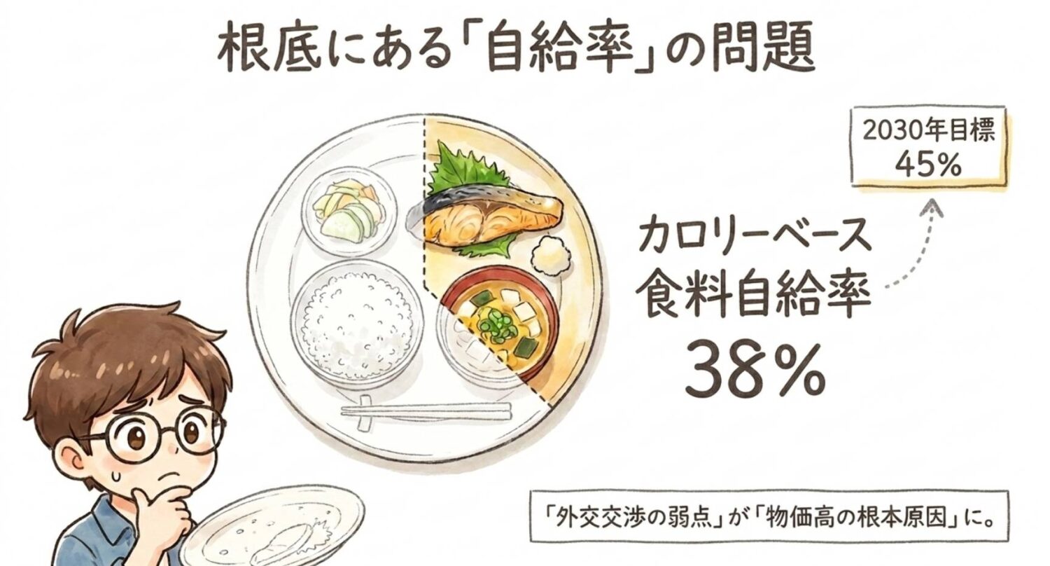 根底にある自給率の問題