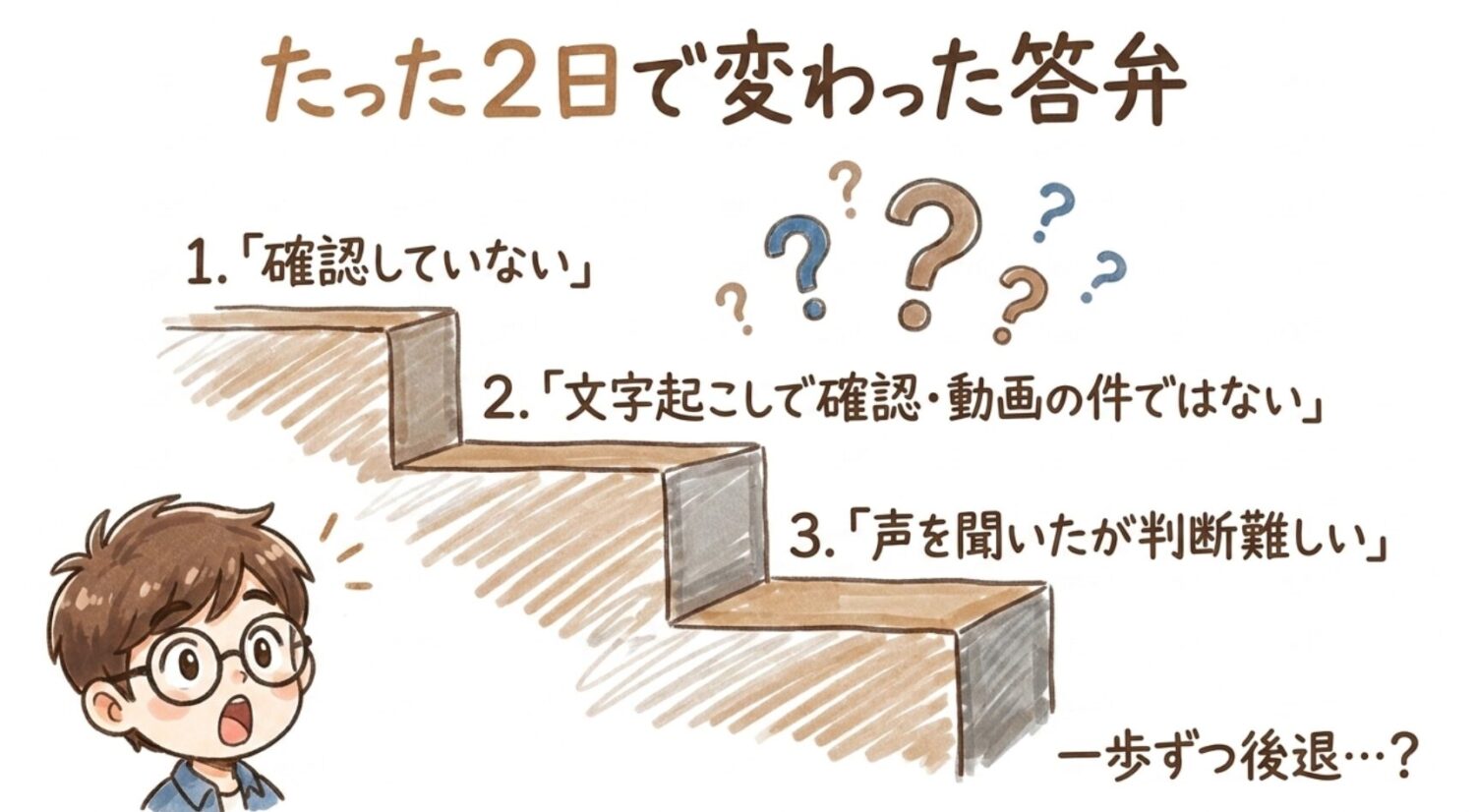 たった2日で変わった答弁