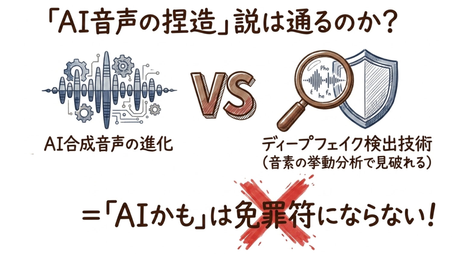 AI音声の捏造説は通るのか？