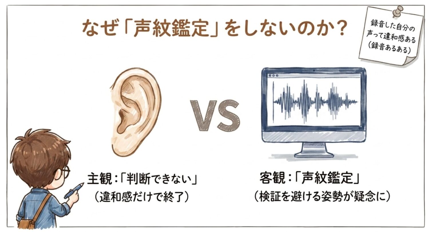 なぜ声紋鑑定をしないのか？