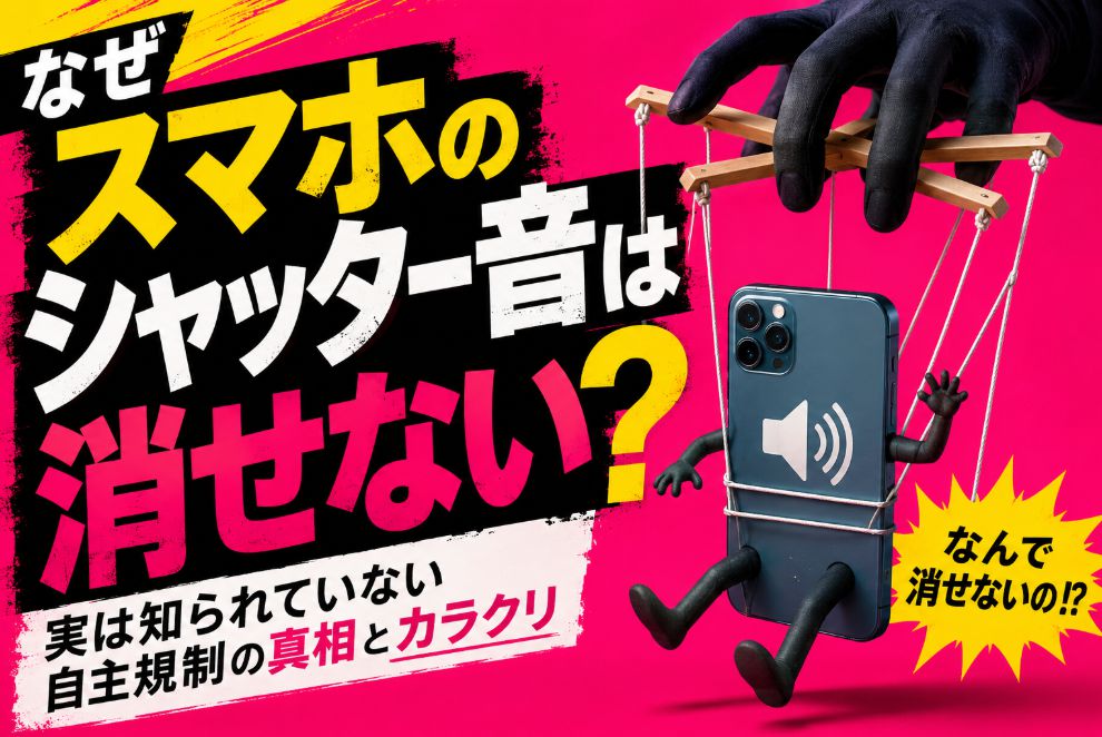 なぜスマホのシャッター音は消せない？実は知られていない自主規制の真相とカラクリ