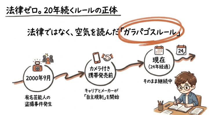 法律ではなく、空気を読んだガラパゴスルール