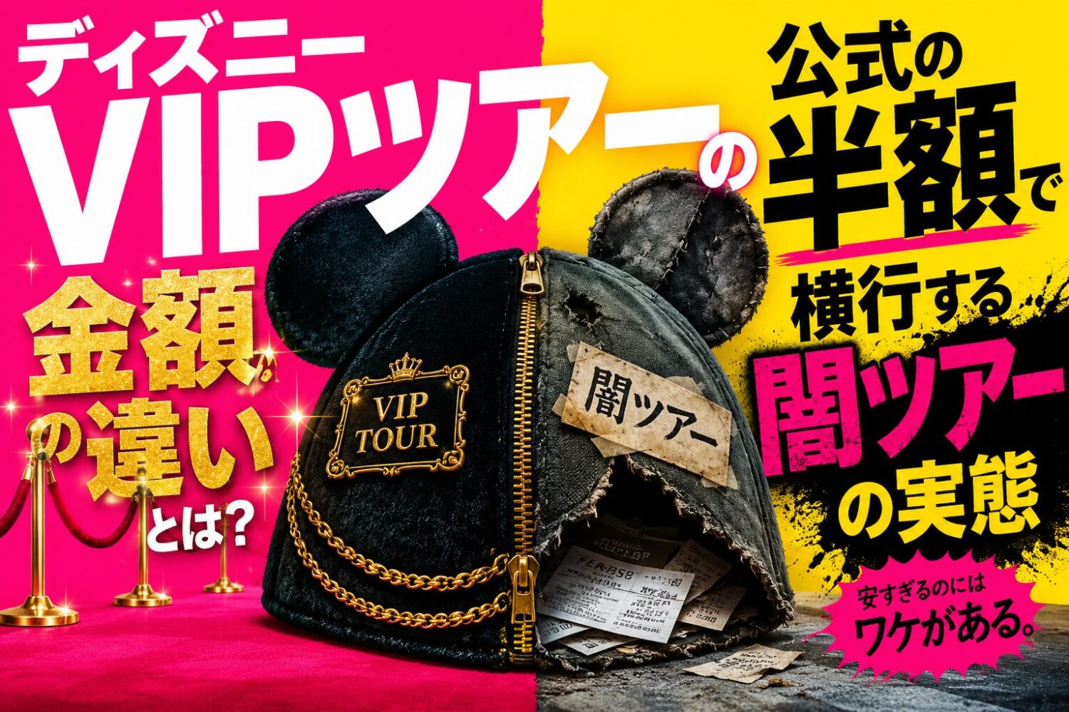 ディズニーVIPツアーの金額の違いとは?公式の半額で横行する闇ツアーの実態
