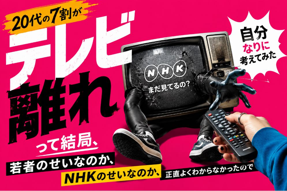20代の7割がテレビ離れって結局、若者のせいなのか、NHKのせいなのか、正直よくわからなかったので自分なりに考えてみた