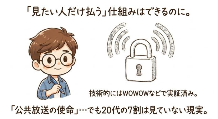 見たい人だけ払う仕組みはできるのに