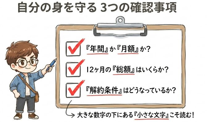 自分の身を守る3つの確認事項