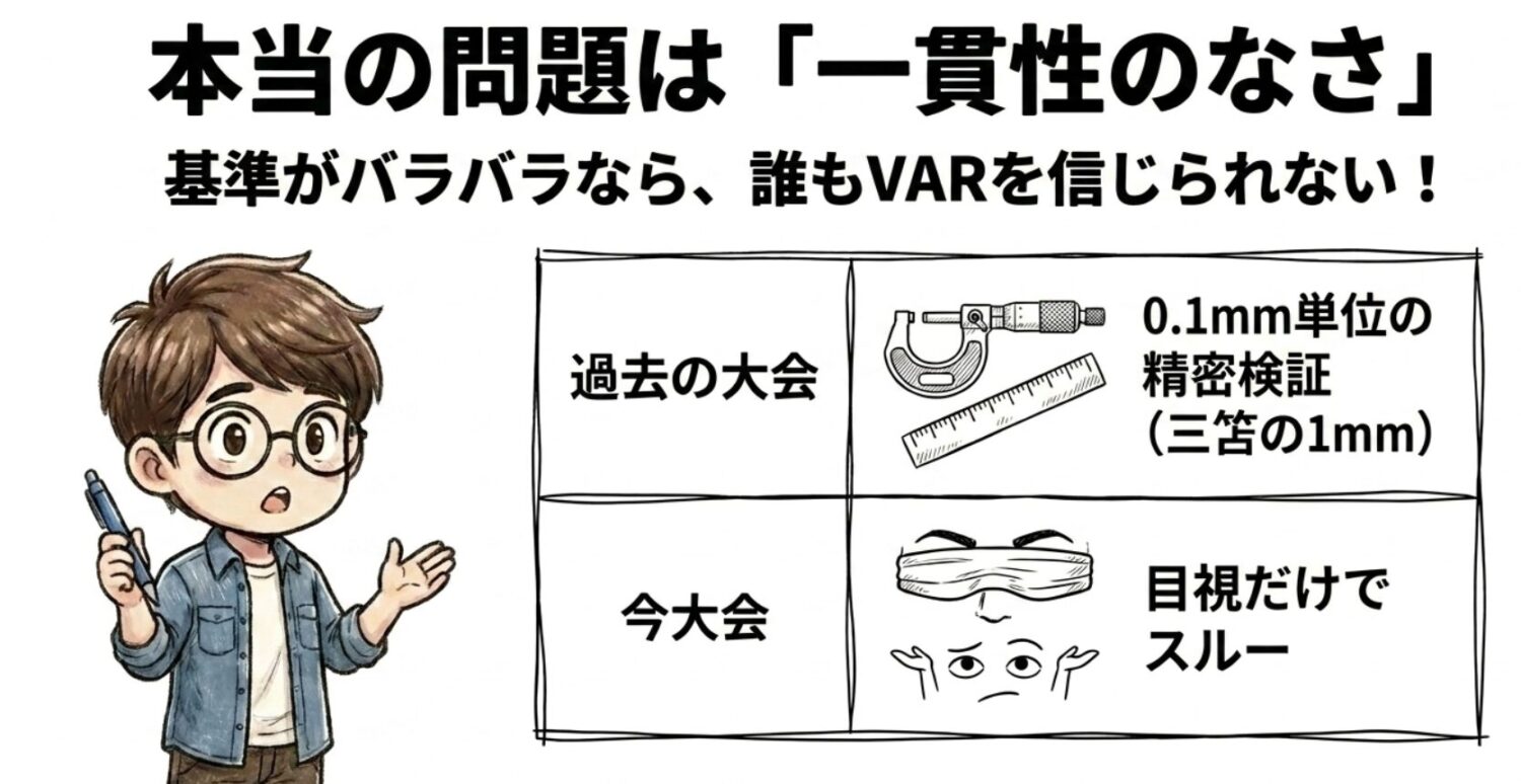 本当の問題は一貫性のなさ