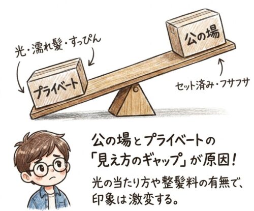 公の場とプライベートの見え方のギャップが原因！？