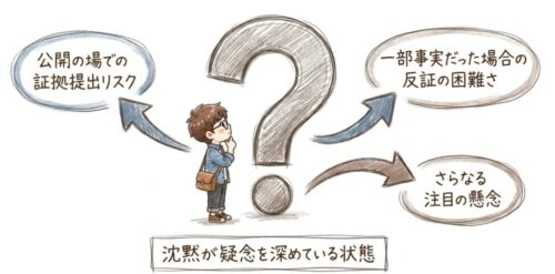 沈黙が疑問を深めている状態