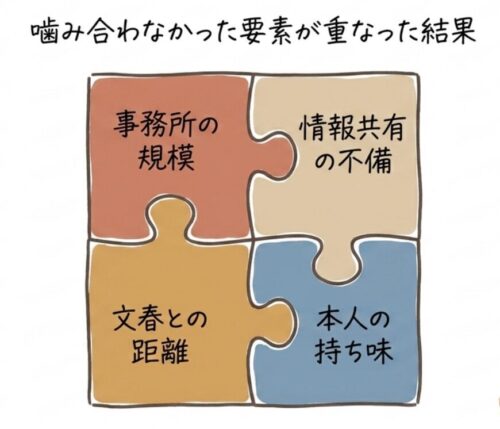 噛み合わなかった要素が重なった結果？