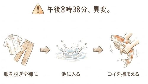 午後8時38分、異変