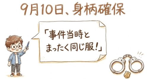 9月10日、身柄確保