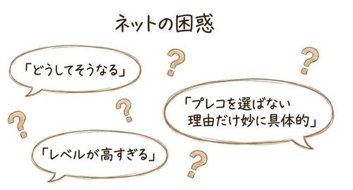 ネットの困惑