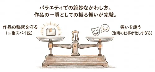 バラエティでの絶妙なかわし方